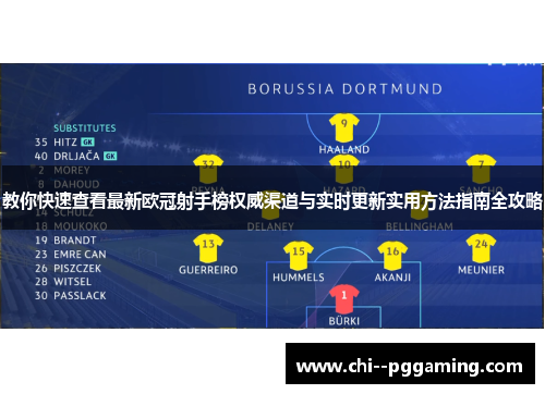 教你快速查看最新欧冠射手榜权威渠道与实时更新实用方法指南全攻略 教你快速查看最新欧冠射手榜权威渠道与实时更新实用方法指南全攻略