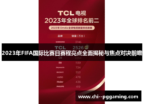 2023年FIFA国际比赛日赛程亮点全面揭秘与焦点对决前瞻